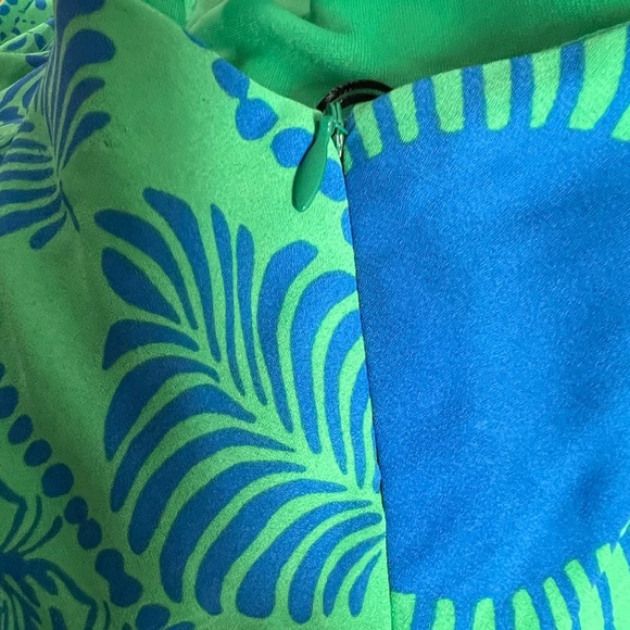 Rabbit Rabbit Rabbit Designs Green Blue Patterned Jumpsuit Size 12 - Picture 7 of 9